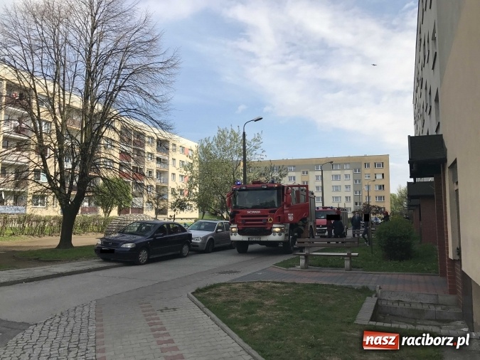 Zdjęcie w galerii na portalu naszraciborz.pl: Kolejna akcja strażaków na osiedlu przy Lotniczej. Kto podpala drzwi w piwnicy? wiadomości z regionu