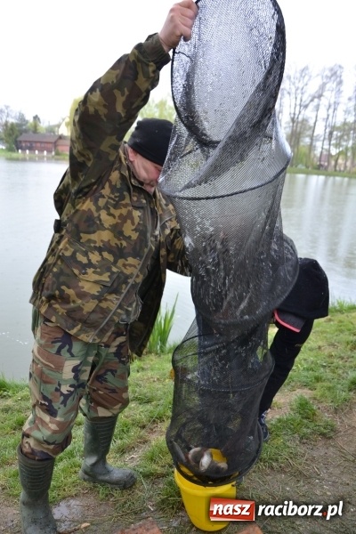 Zdjęcie w galerii na portalu naszraciborz.pl: Deszcz, grad, wiatr, czasem słońce na otwarcie sezonu wędkarskiego w Tworkowie  wiadomości z regionu