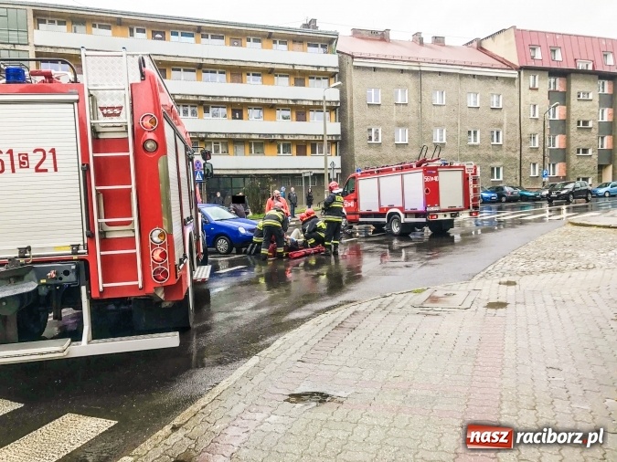 Zdjęcie w galerii na portalu naszraciborz.pl: Potrącenie rowerzysty na skrzyżowaniu ulic Drzymały i Głowackiego wiadomości z regionu