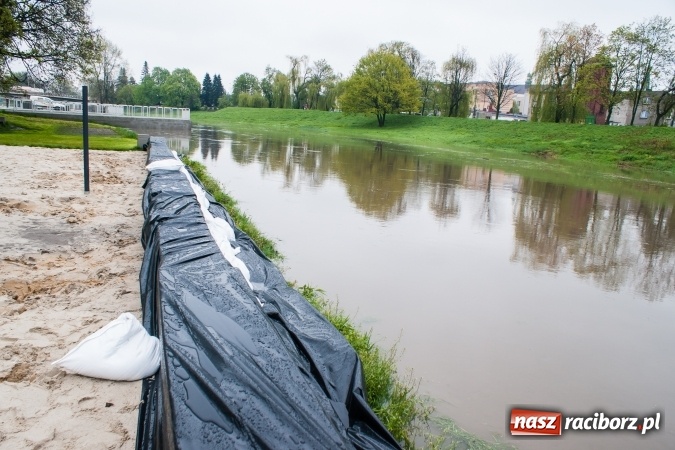 Zdjęcie w galerii na portalu naszraciborz.pl: Rozpoczęło się ratowanie plaży miejskiej przy zamku. Woda wdziera się na bulwary nadodrzańskie FOTO wiadomości z regionu