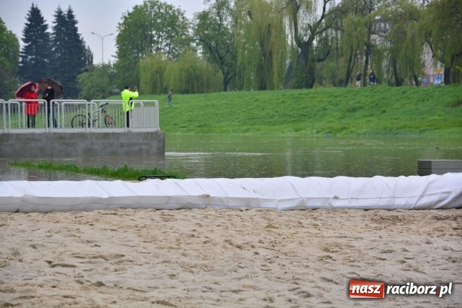 Zdjęcie w galerii na portalu naszraciborz.pl: W piątek rano przez Racibórz przejdzie kulminacyjna fala powodziowa. Plaży grozi zalanie! wiadomości z regionu