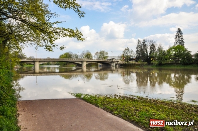 Zdjęcie w galerii na portalu naszraciborz.pl: Odra, niestety, wdarła się na plażę miejską w parku Zamkowym wiadomości z regionu