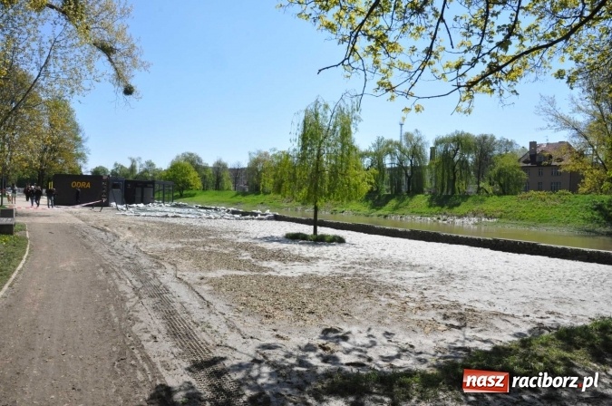 Zdjęcie w galerii na portalu naszraciborz.pl: Bulwary czeka teraz wielkie sprzątanie - przystań i plaża po wezbraniu Odry wiadomości z regionu