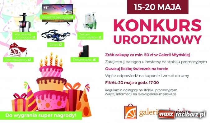 Zdjęcie w galerii na portalu naszraciborz.pl: Galeria Młyńska w Raciborzu zaprasza na swoje 9. urodziny  wiadomości z regionu