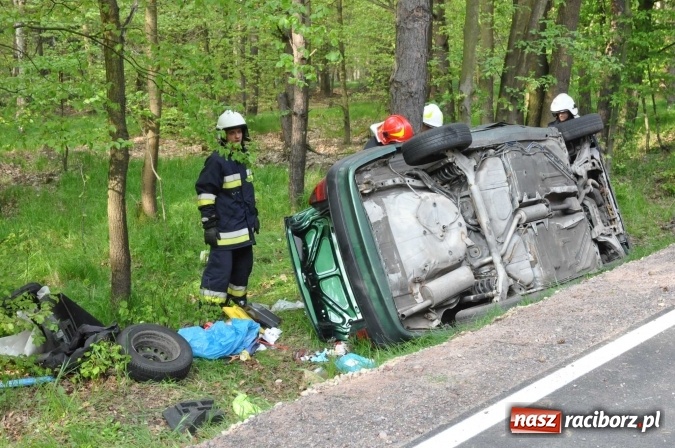 Zdjęcie w galerii na portalu naszraciborz.pl: Opel astra z Rybnika rozbił się na drzewie na trasie Kuźnia Raciborska - Rudy wiadomości z regionu