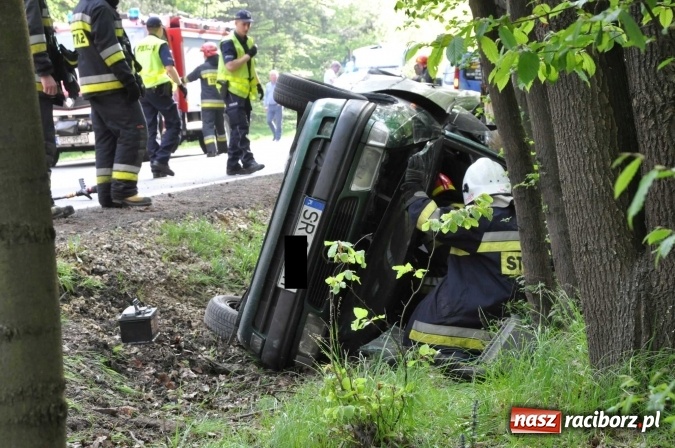 Zdjęcie w galerii na portalu naszraciborz.pl: Opel astra z Rybnika rozbił się na drzewie na trasie Kuźnia Raciborska - Rudy wiadomości z regionu