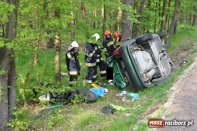 Zdjęcie w galerii na portalu naszraciborz.pl: Opel astra z Rybnika rozbił się na drzewie na trasie Kuźnia Raciborska - Rudy wiadomości z regionu