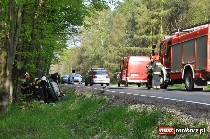 Zdjęcie w galerii na portalu naszraciborz.pl: Opel astra z Rybnika rozbił się na drzewie na trasie Kuźnia Raciborska - Rudy wiadomości z regionu