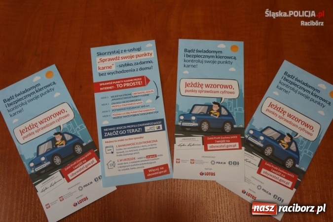Zdjęcie w galerii na portalu naszraciborz.pl: Akcja Prędkość - policjanci łapali piratów drogowych i rozdawali ulotki wiadomości z regionu
