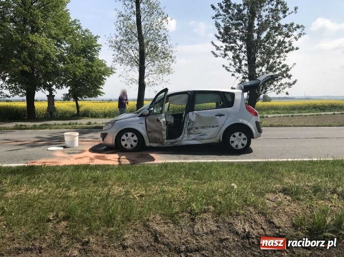 Zdjęcie w galerii na portalu naszraciborz.pl: Wypadek na trasie Pietrowice Wielkie - Racibórz. Dwie osoby w szpitalu, sprawca doznał urazu kręgosłupa  wiadomości z regionu