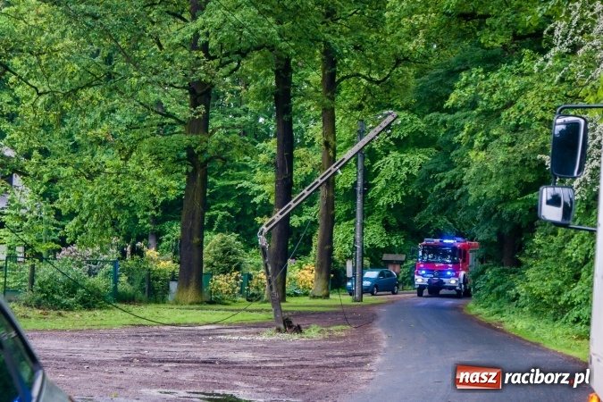 Zdjęcie w galerii na portalu naszraciborz.pl: Samochód dostawczy przewrócił słup energetyczny w Nędzy wiadomości z regionu
