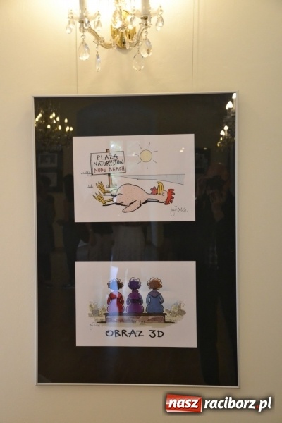 Zdjęcie w galerii na portalu naszraciborz.pl: Wernisaż wystawy rysunków Andrzeja Mleczki na Zamku Piastowskim wiadomości z regionu