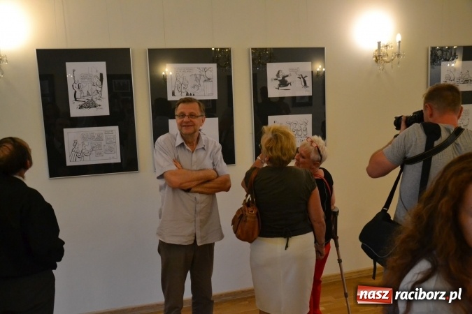 Zdjęcie w galerii na portalu naszraciborz.pl: Wernisaż wystawy rysunków Andrzeja Mleczki na Zamku Piastowskim wiadomości z regionu