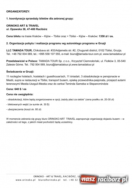 Zdjęcie w galerii na portalu naszraciborz.pl: Przygoda u stóp Kaukazu? Orinoko zaprasza na wyprawę życia do Gruzji wiadomości z regionu