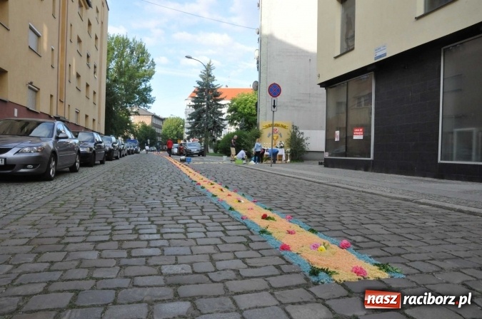 Zdjęcie w galerii na portalu naszraciborz.pl: Racibórz od świtu stroi się na Boże Ciało  wiadomości z regionu