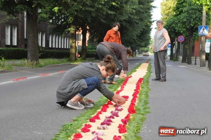 Zdjęcie w galerii na portalu naszraciborz.pl: Racibórz od świtu stroi się na Boże Ciało  wiadomości z regionu