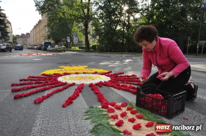 Zdjęcie w galerii na portalu naszraciborz.pl: Racibórz od świtu stroi się na Boże Ciało  wiadomości z regionu