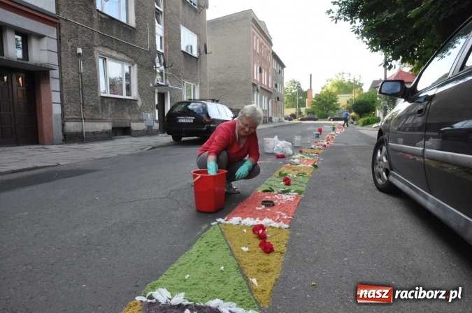 Zdjęcie w galerii na portalu naszraciborz.pl: Racibórz od świtu stroi się na Boże Ciało  wiadomości z regionu