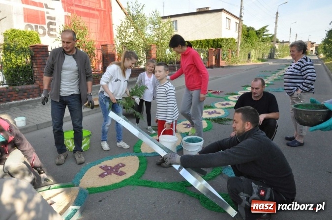 Zdjęcie w galerii na portalu naszraciborz.pl: Racibórz od świtu stroi się na Boże Ciało  wiadomości z regionu