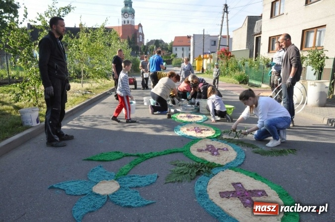 Zdjęcie w galerii na portalu naszraciborz.pl: Racibórz od świtu stroi się na Boże Ciało  wiadomości z regionu