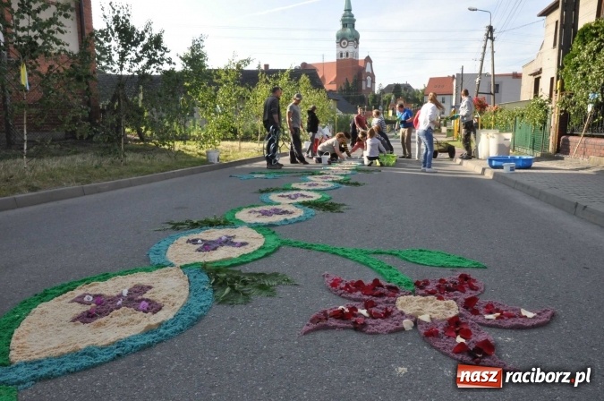 Zdjęcie w galerii na portalu naszraciborz.pl: Racibórz od świtu stroi się na Boże Ciało  wiadomości z regionu