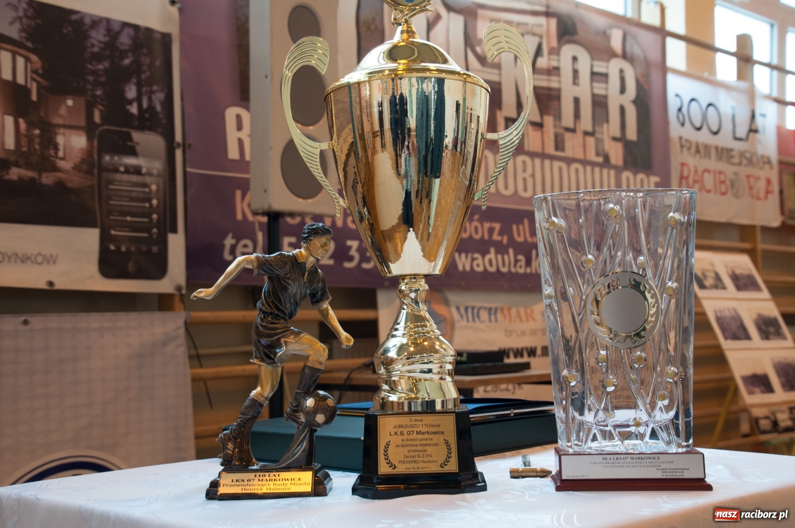 Zdjęcie w galerii na portalu naszraciborz.pl: LKS 07 Markowice ma nowy sztandar. Trzeci dzień obchodów 110 lat klubu wiadomości z regionu