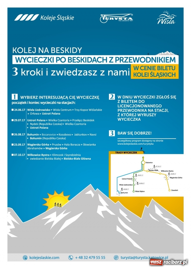 Zdjęcie w galerii na portalu naszraciborz.pl: Rusza kolejna edycja Kolei na Beskidy. Wycieczki z przewodnikiem po Beskidach w cenie biletu Kolei Śląskich  wiadomości z regionu