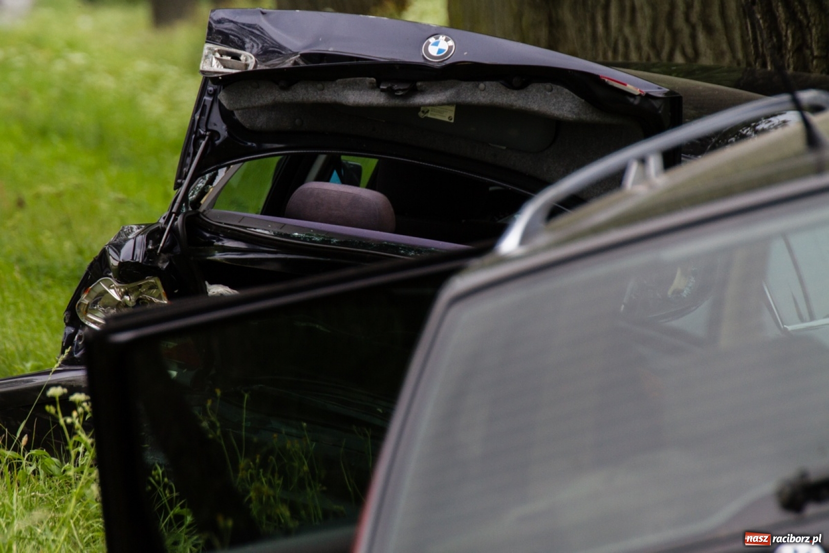 Zdjęcie w galerii na portalu naszraciborz.pl: Zderzenie BMW i passata na trasie Racibórz Sudół - Bojanów wiadomości z regionu