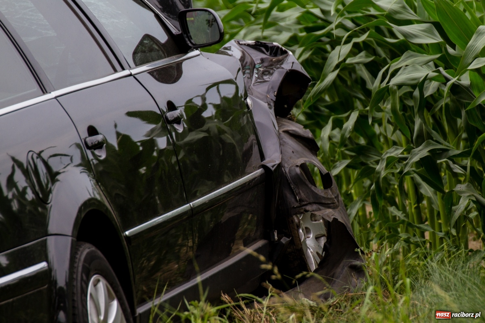 Zdjęcie w galerii na portalu naszraciborz.pl: Zderzenie BMW i passata na trasie Racibórz Sudół - Bojanów wiadomości z regionu