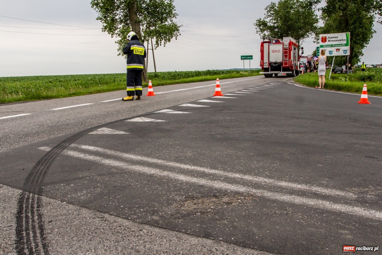 Zdjęcie w galerii na portalu naszraciborz.pl: Zderzenie BMW i passata na trasie Racibórz Sudół - Bojanów wiadomości z regionu