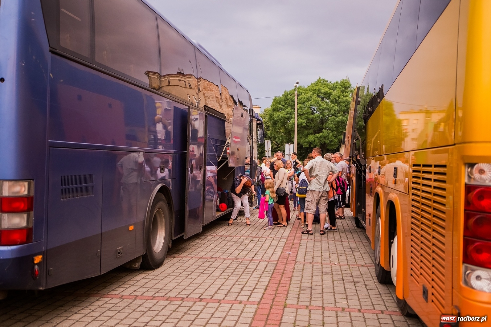 Zdjęcie w galerii na portalu naszraciborz.pl: Pierwszy turnus obozu w Pleśnej już w drodze nad morze wiadomości z regionu