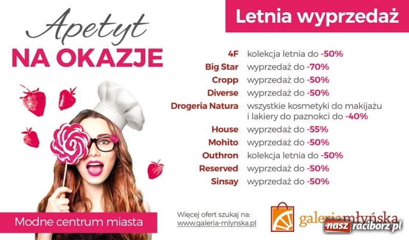Zdjęcie w galerii na portalu naszraciborz.pl: APETYT NA ZNIŻKI - wyprzedaże w Galerii Młyńskiej  wiadomości z regionu