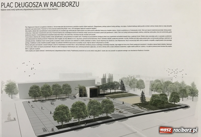 Zdjęcie w galerii na portalu naszraciborz.pl: Miasto ogłosiło przetarg na wykonanie dokumentacji potrzebnej do przebudowy placu Długosza. Konserwator zabytków zalecił likwidację parkingów wiadomości z regionu