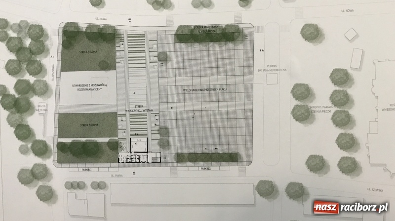 Zdjęcie w galerii na portalu naszraciborz.pl: Miasto ogłosiło przetarg na wykonanie dokumentacji potrzebnej do przebudowy placu Długosza. Konserwator zabytków zalecił likwidację parkingów wiadomości z regionu