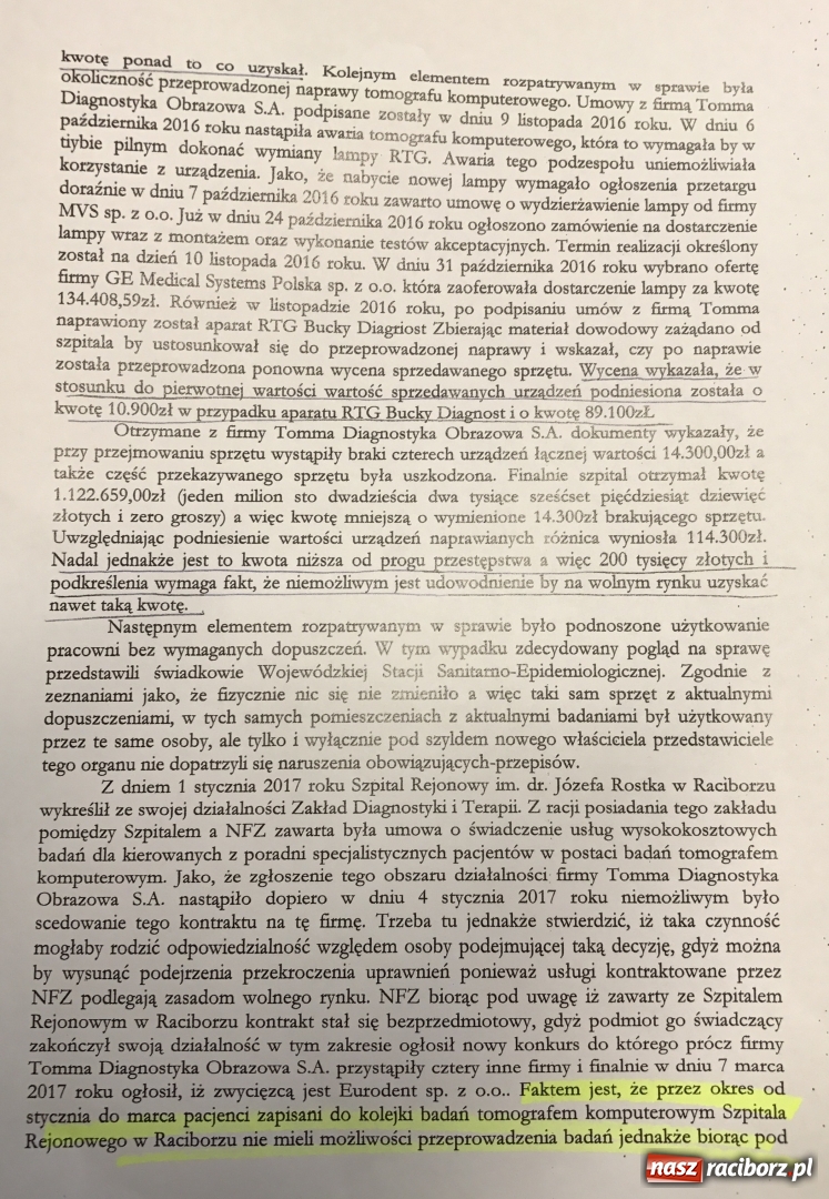 Zdjęcie w galerii na portalu naszraciborz.pl: Prokuratura umorzyła śledztwo w sprawie prywatyzacji raciborskiej diagnostyki  wiadomości z regionu