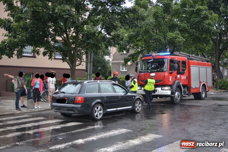 Zdjęcie w galerii na portalu naszraciborz.pl: Potrącenie rowerzysty na skrzyżowaniu Skłodowskiej i Willowej wiadomości z regionu