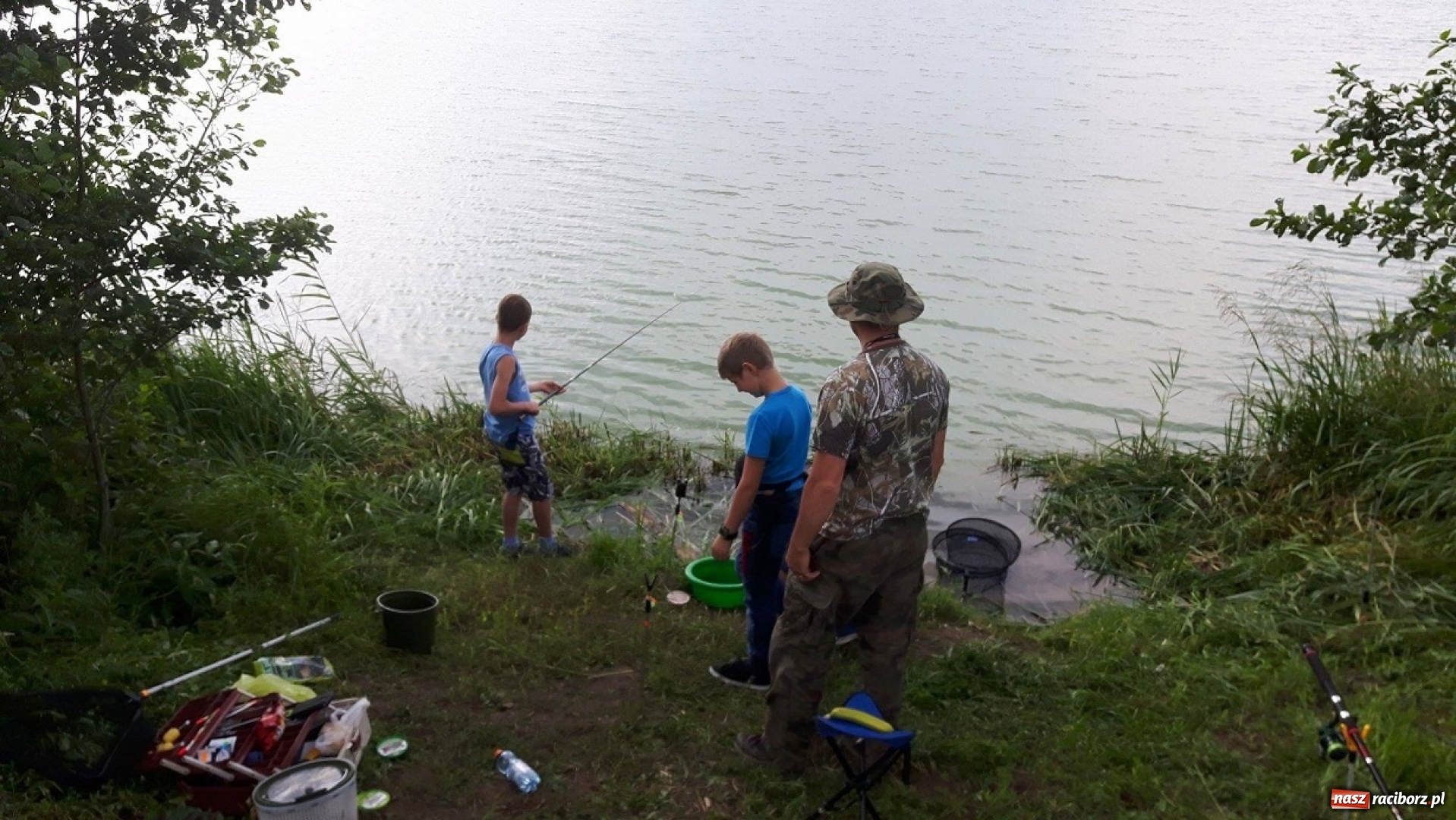 Zdjęcie w galerii na portalu naszraciborz.pl: W Kuźni Raciborskiej odbyły się zawody wędkarskie o puchar burmistrza miasta wiadomości z regionu
