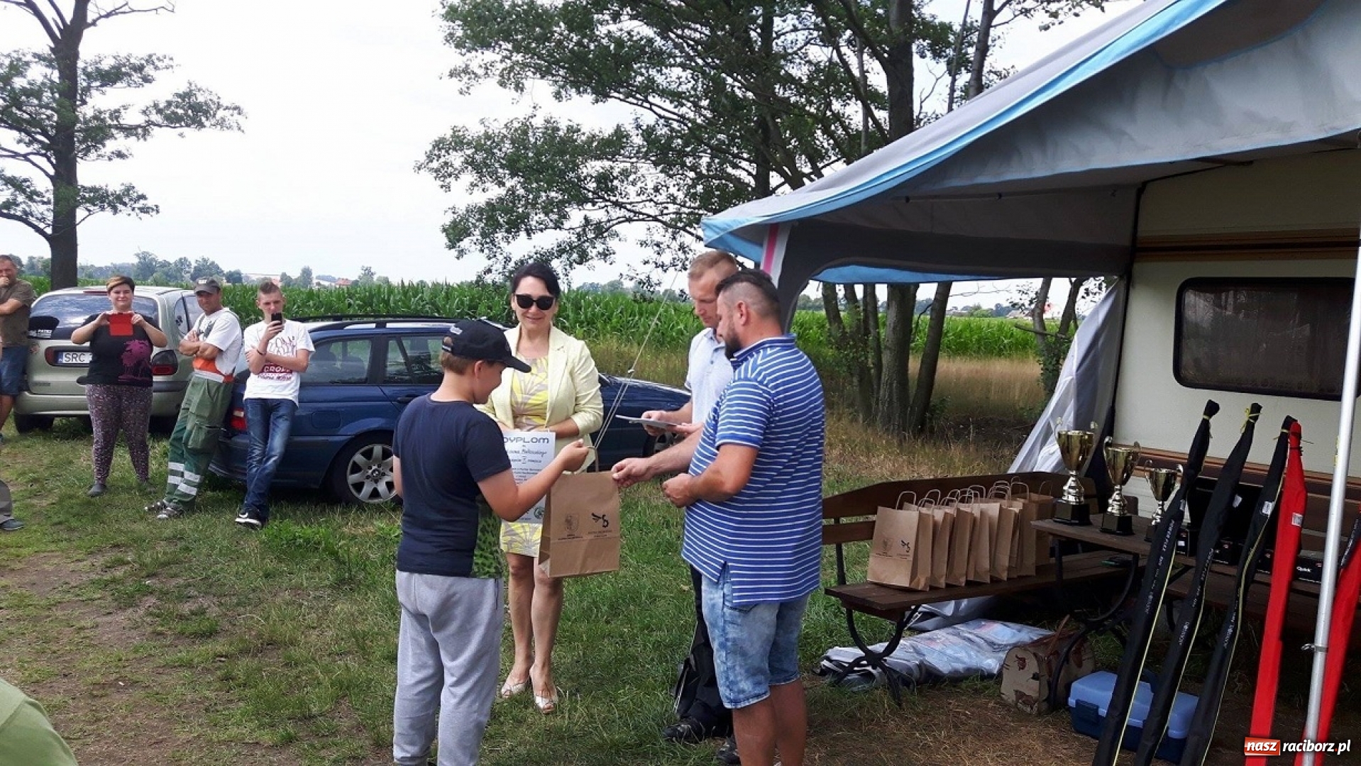 Zdjęcie w galerii na portalu naszraciborz.pl: W Kuźni Raciborskiej odbyły się zawody wędkarskie o puchar burmistrza miasta wiadomości z regionu