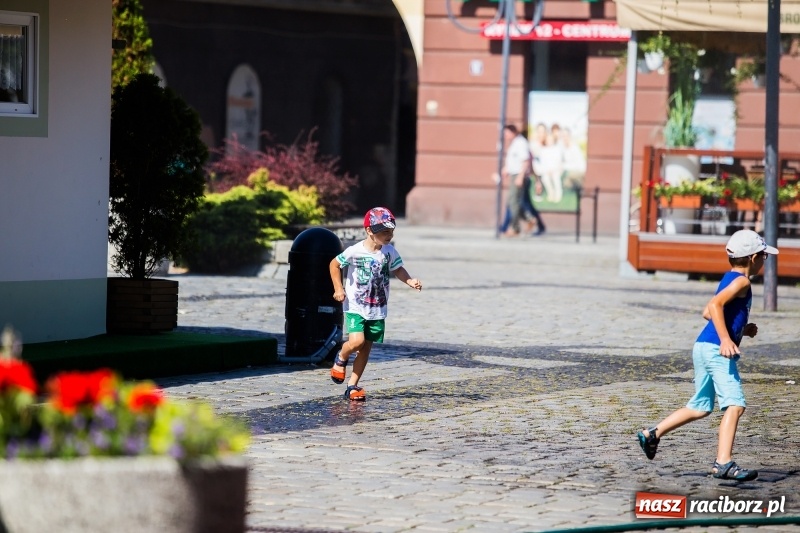 Zdjęcie w galerii na portalu naszraciborz.pl: Upał doskwiera. ZWiK uruchomił zraszacze wiadomości z regionu