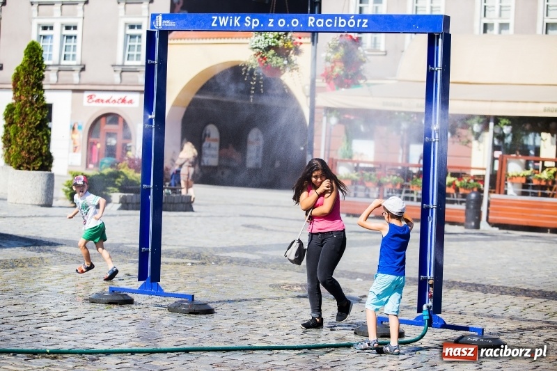 Zdjęcie w galerii na portalu naszraciborz.pl: Upał doskwiera. ZWiK uruchomił zraszacze wiadomości z regionu