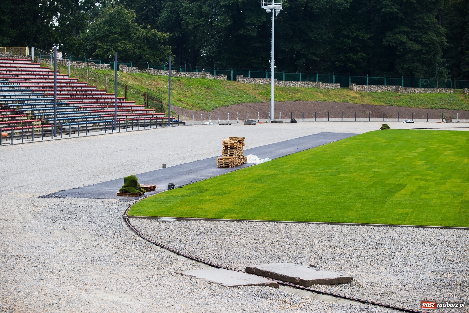 Zdjęcie w galerii na portalu naszraciborz.pl: Murawa raciborskiego stadionu już się zieleni  wiadomości z regionu
