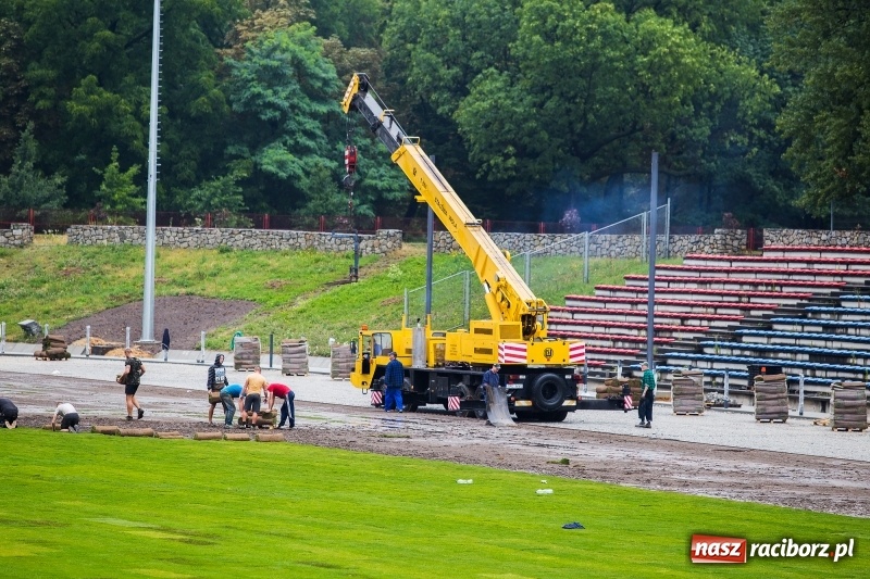 Zdjęcie w galerii na portalu naszraciborz.pl: Murawa raciborskiego stadionu już się zieleni  wiadomości z regionu