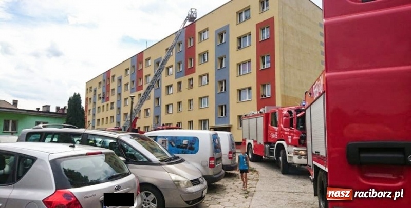 Zdjęcie w galerii na portalu naszraciborz.pl: Biały dym nad jednym z bloków w Kuźni Raciborskiej  wiadomości z regionu