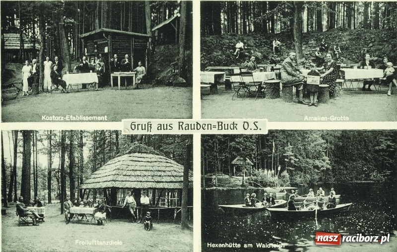 Zdjęcie w galerii na portalu naszraciborz.pl: Lata świetności uroczyska Buk w Rudach koło Raciborza na starej fotografii wiadomości z regionu