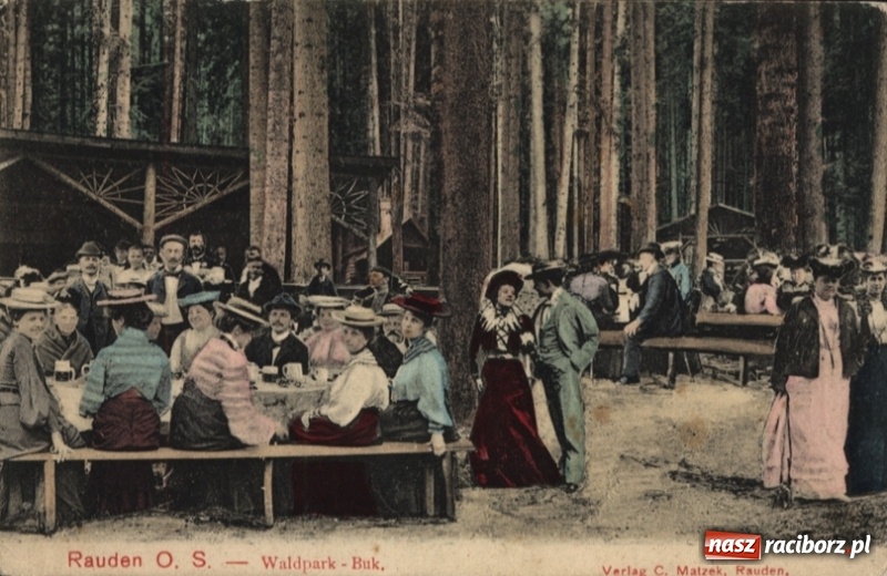Zdjęcie w galerii na portalu naszraciborz.pl: Lata świetności uroczyska Buk w Rudach koło Raciborza na starej fotografii wiadomości z regionu