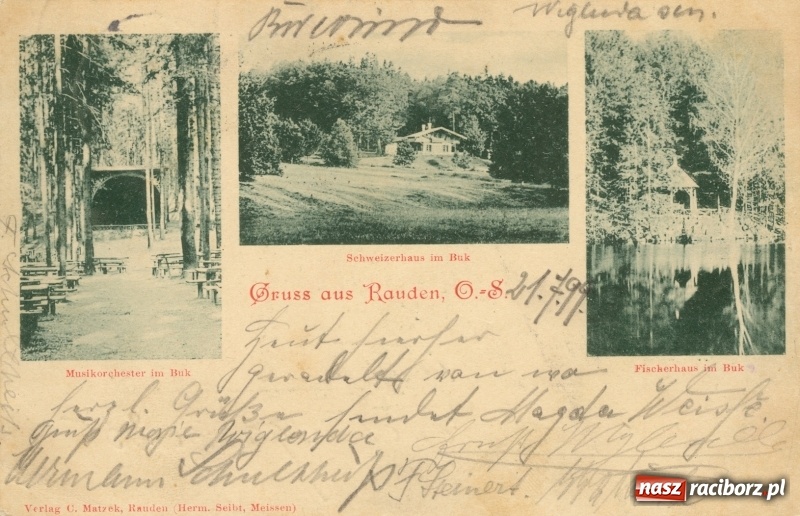 Zdjęcie w galerii na portalu naszraciborz.pl: Lata świetności uroczyska Buk w Rudach koło Raciborza na starej fotografii wiadomości z regionu