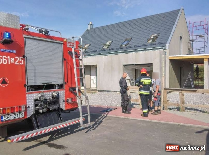 Zdjęcie w galerii na portalu naszraciborz.pl: Pożar na terenie budowy na Ocicach  wiadomości z regionu