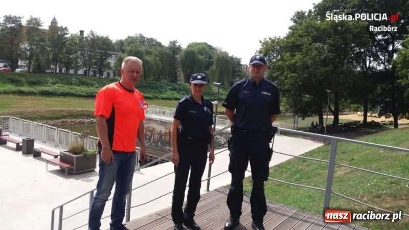 Zdjęcie w galerii na portalu naszraciborz.pl: Raciborscy dzielnicowi i ratownicy WOPR kontrolowali zbiorniki wodne wiadomości z regionu