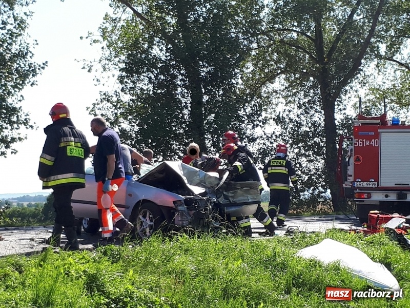 Zdjęcie w galerii na portalu naszraciborz.pl: Tragiczny wypadek na trasie Racibórz - Pietrowice Wielkie na wysokości Żerdzin wiadomości z regionu