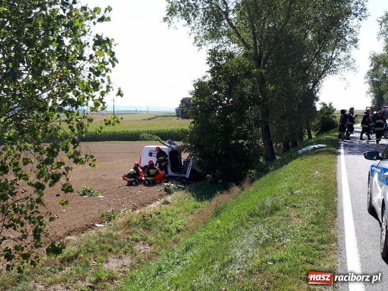 Zdjęcie w galerii na portalu naszraciborz.pl: Tragiczny wypadek na trasie Racibórz - Pietrowice Wielkie na wysokości Żerdzin wiadomości z regionu